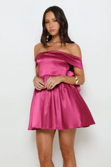 Luxe Language Off Shoulder Mini Dress