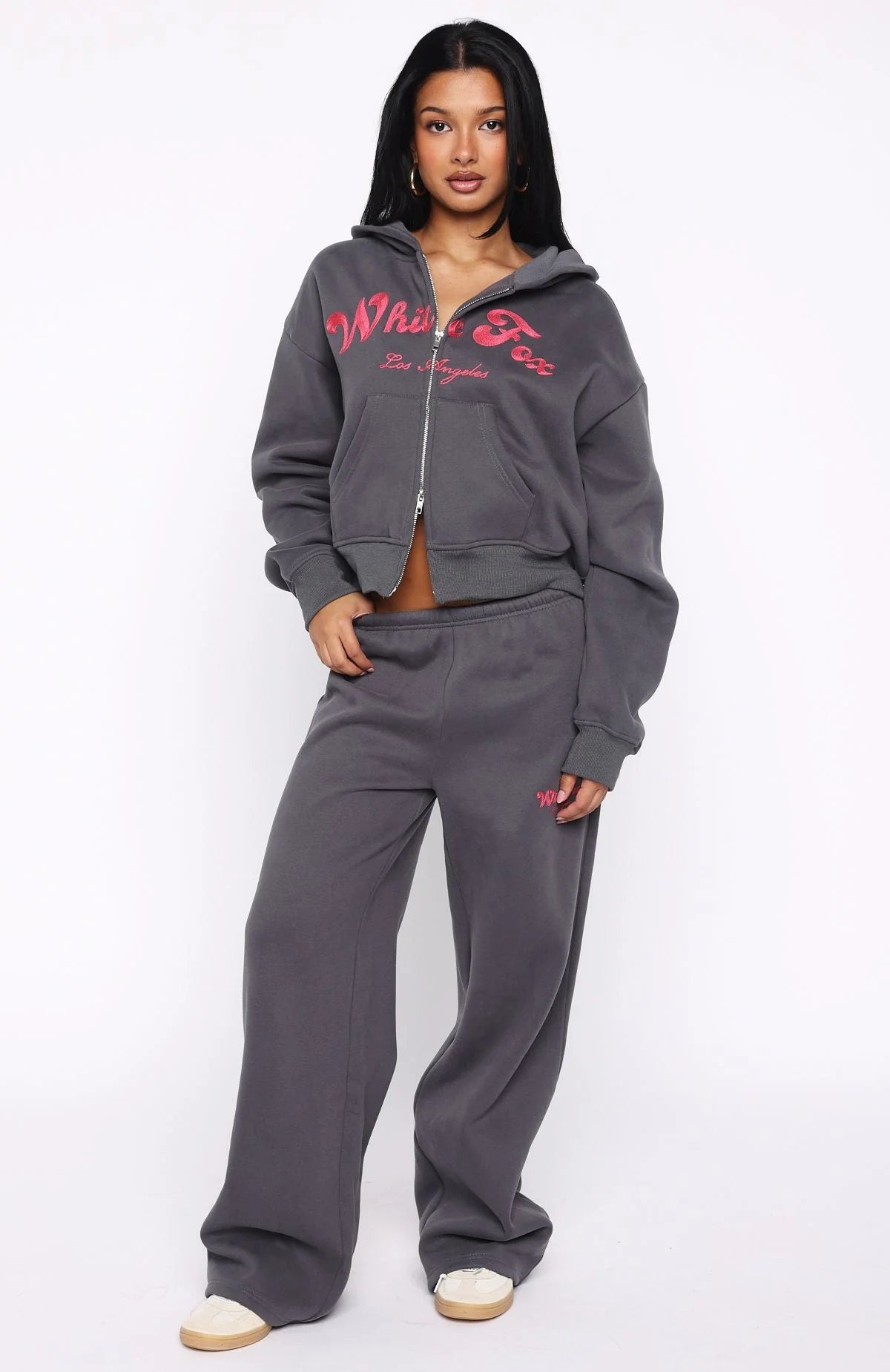 Through Thick And Thin Boxy Zip Front Hoodie Volcanic