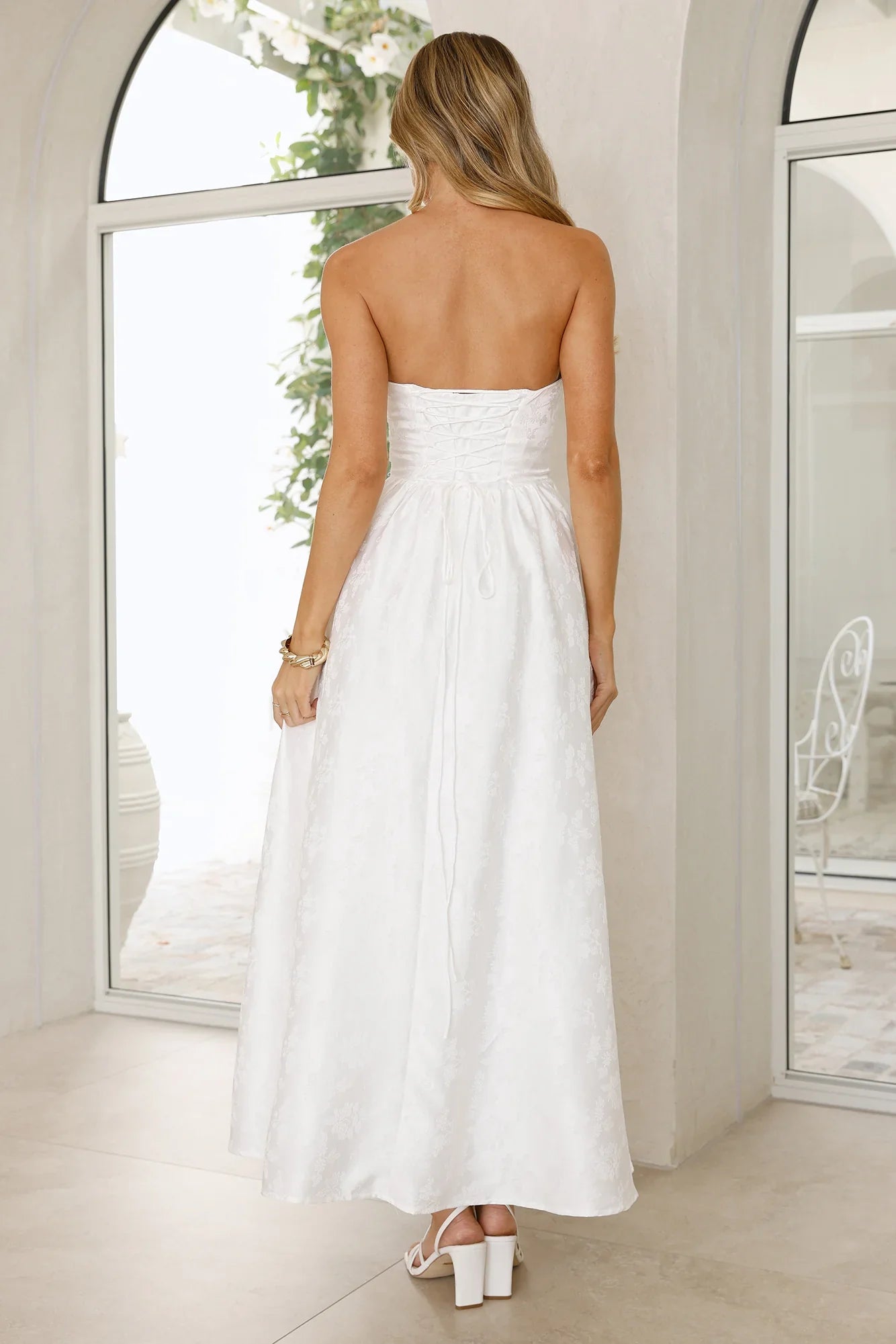 Dancing In Magic Strapless Maxi Dress