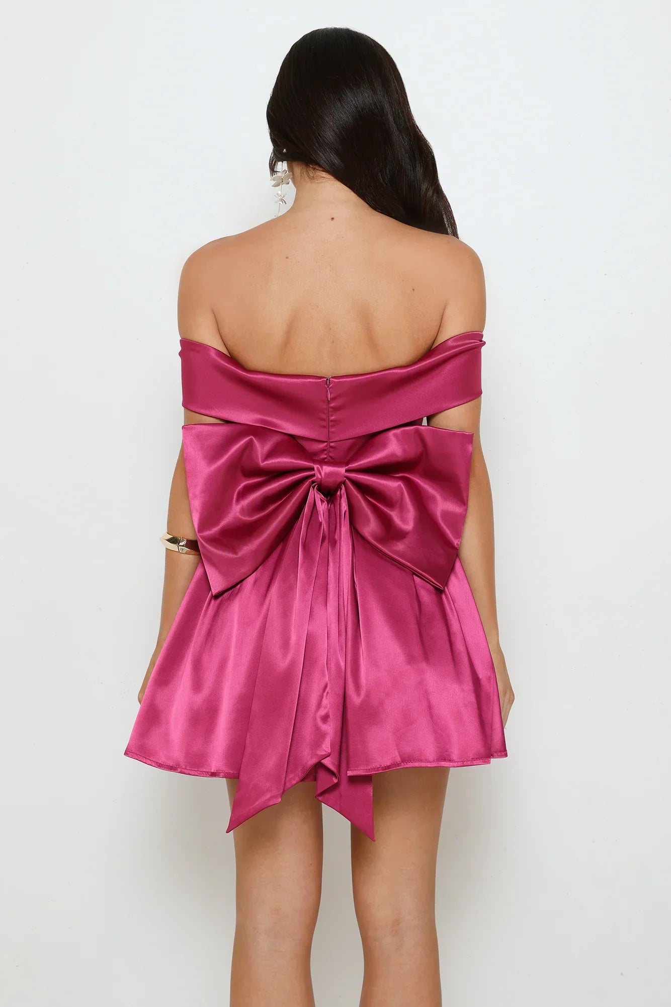 Luxe Language Off Shoulder Mini Dress