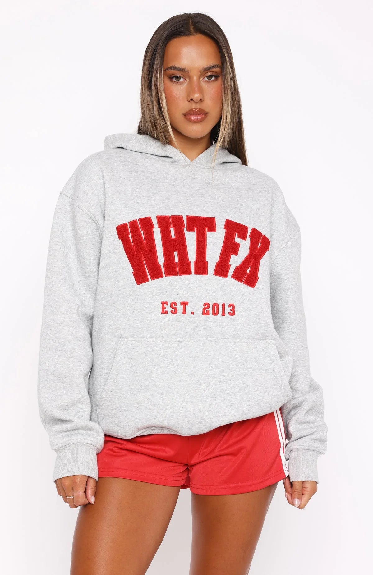 Give It Away Oversized Hoodie Dark Grey Marle