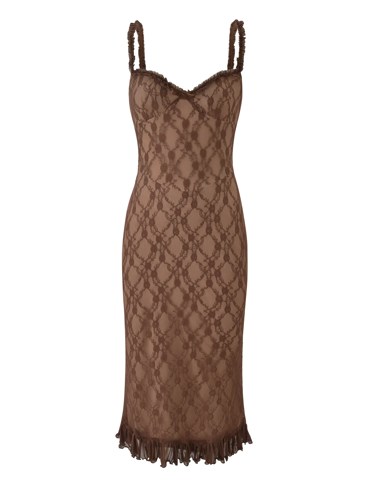 Deja Dress - Brown Lace