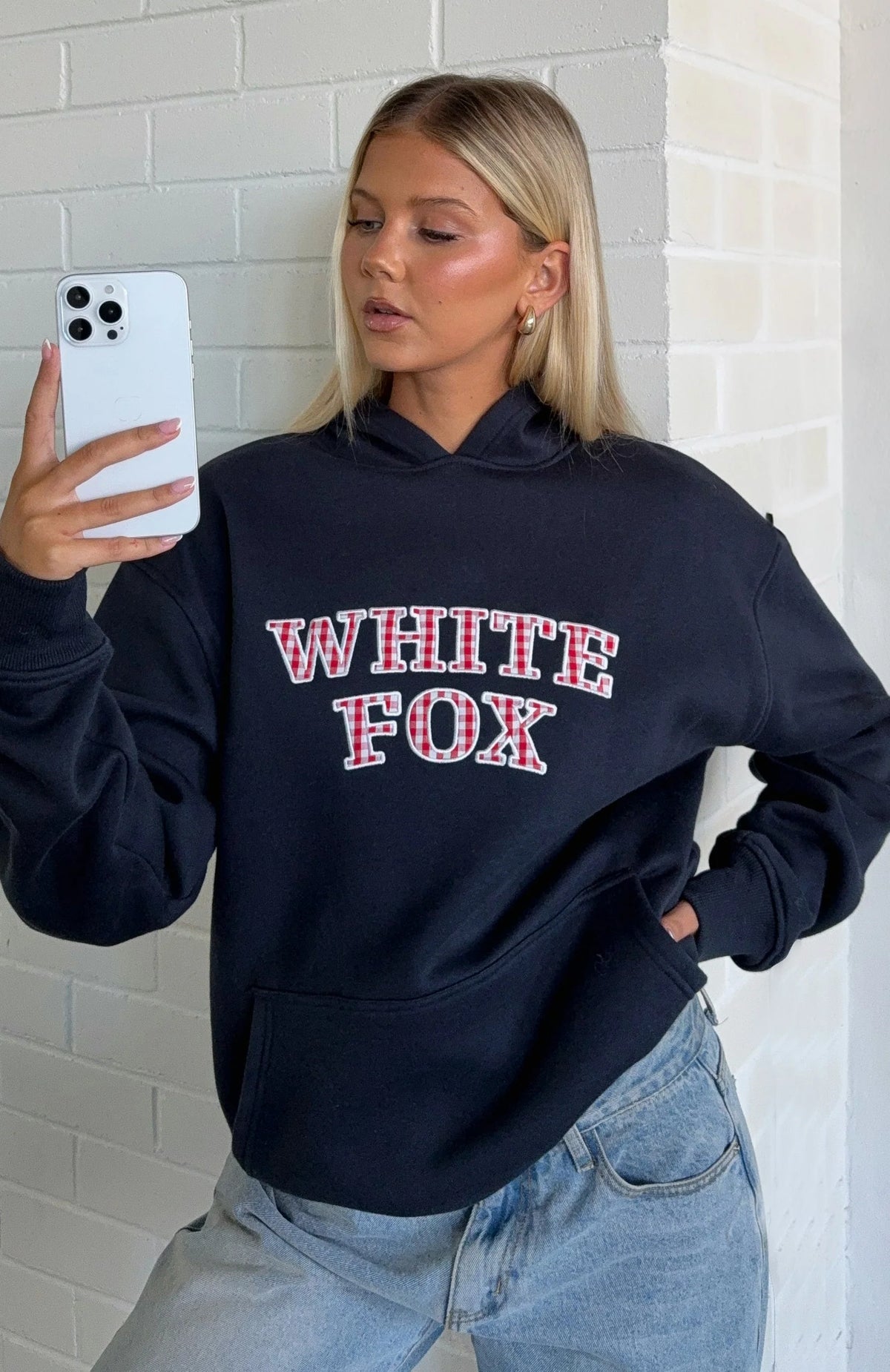 Took The Fall Oversized Hoodie Navy