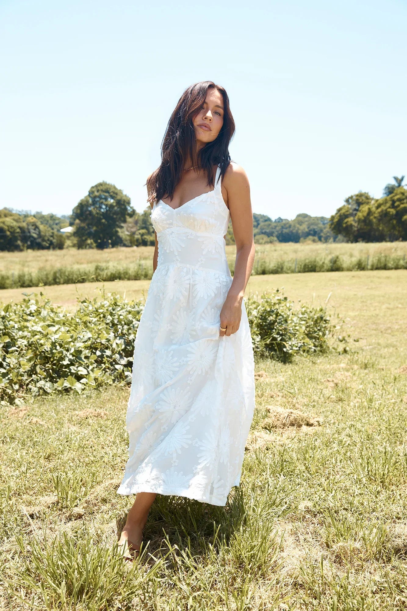 Porcelain Princess Maxi Dress White