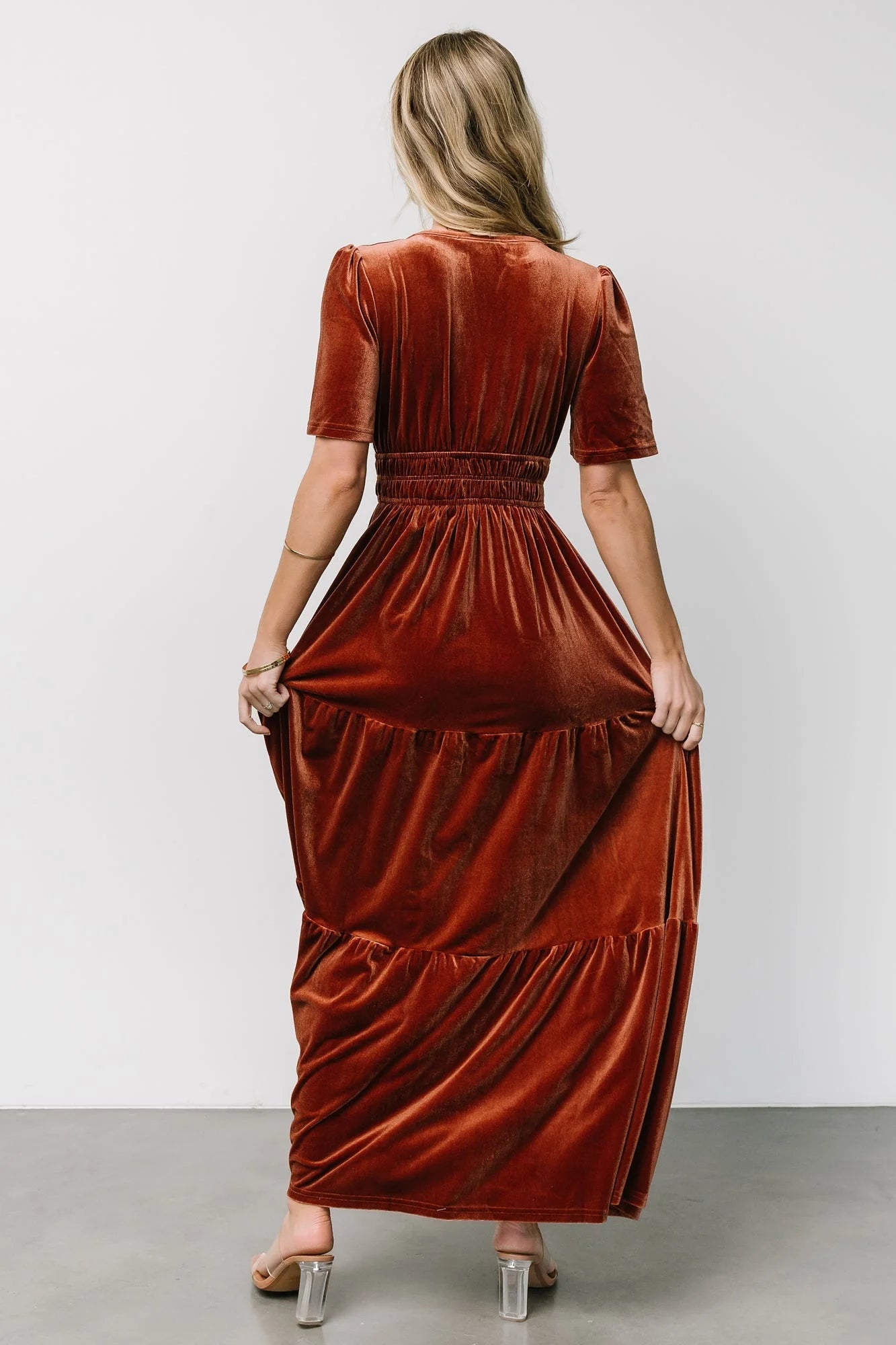 Artemis Velvet Maxi Dress | Dark Spice