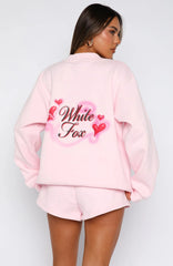 Trouble Maker Oversized Sweater Baby Pink