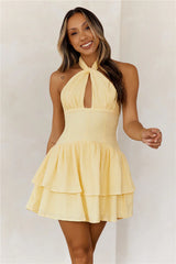 Enchanted Evenings Halter Mini Dress
