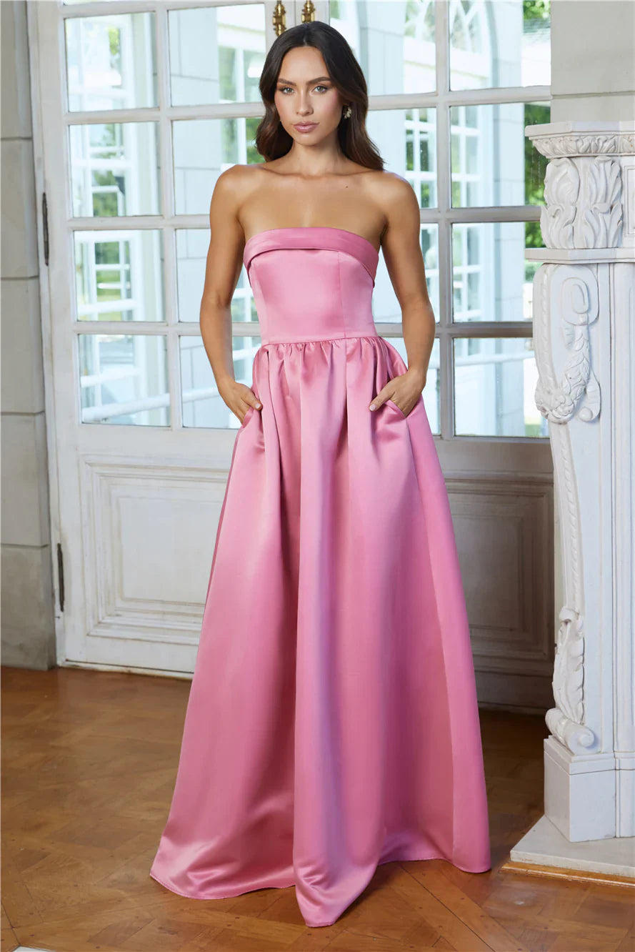 Elegance In Motion Strapless Maxi Dress