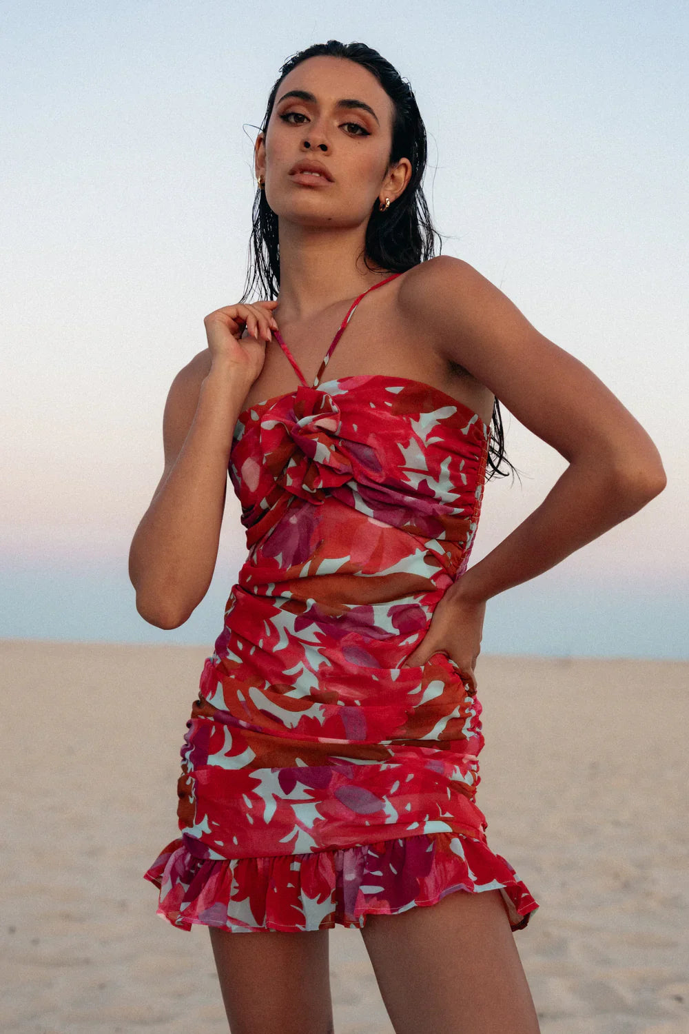 Zuri Rosette Mini Dress