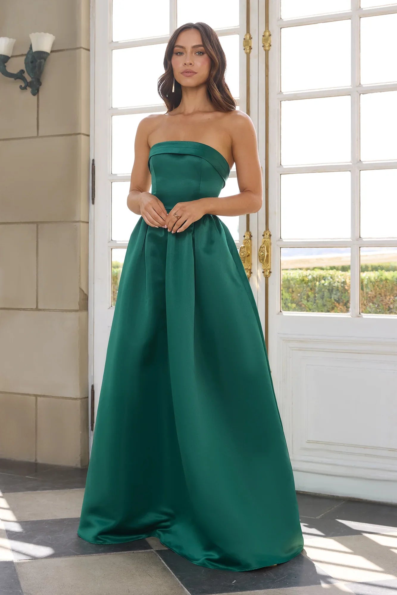 Elegance In Motion Strapless Maxi Dress