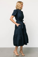 Providence Poplin Dress | Navy