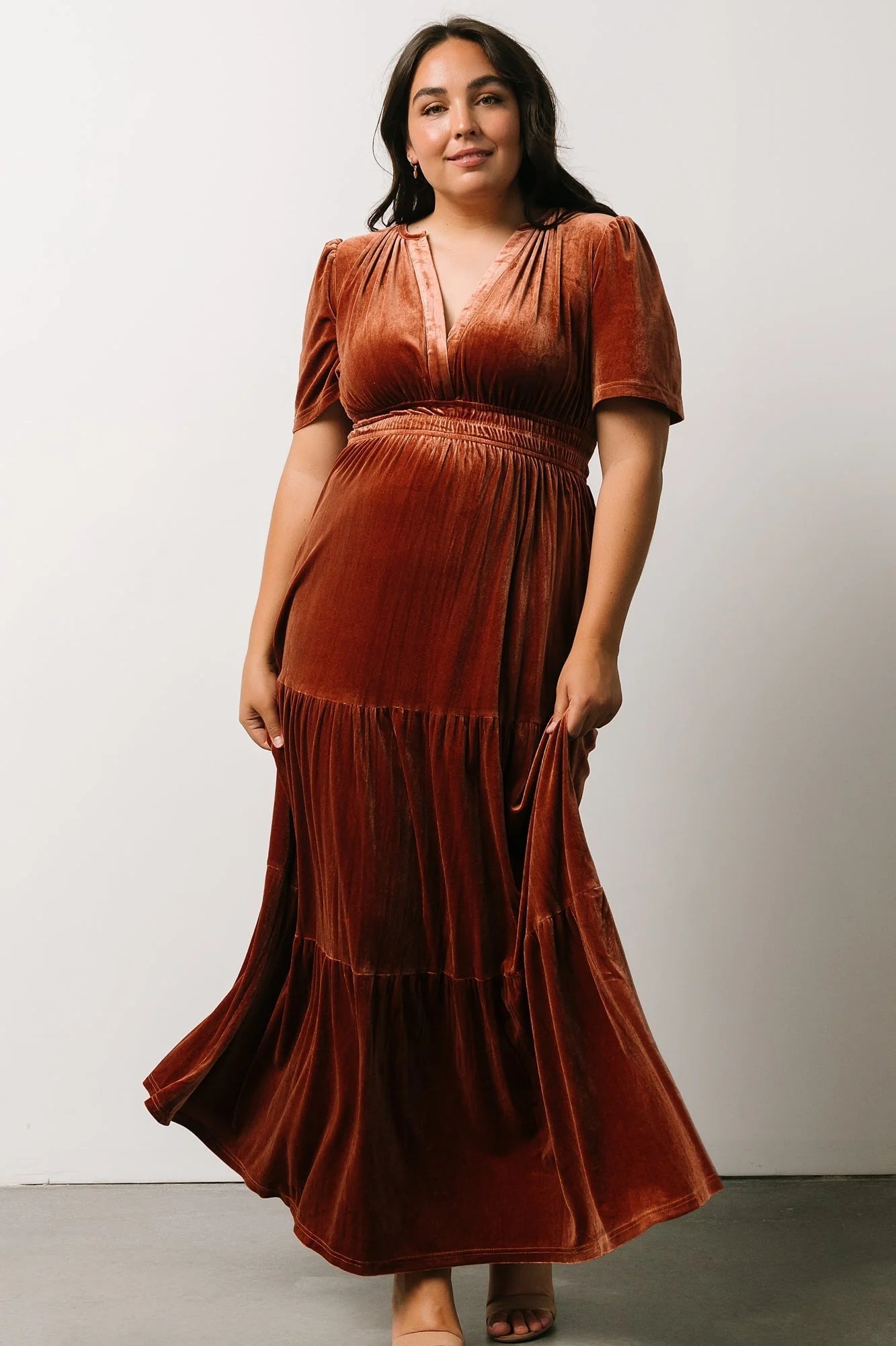 Artemis Velvet Maxi Dress | Dark Spice